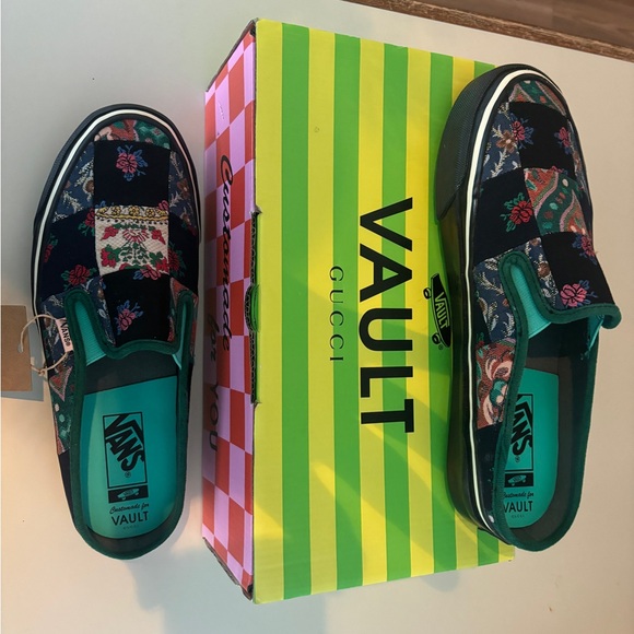 Gucci x Vans OG MULES Patchwork Slip-On Shoes - Multicolor